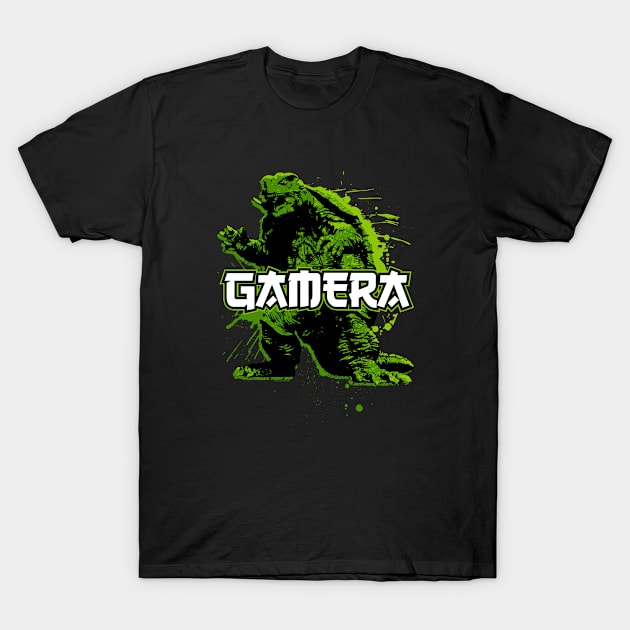 GAMERA - Paint Splatter T-Shirt by ROBZILLA